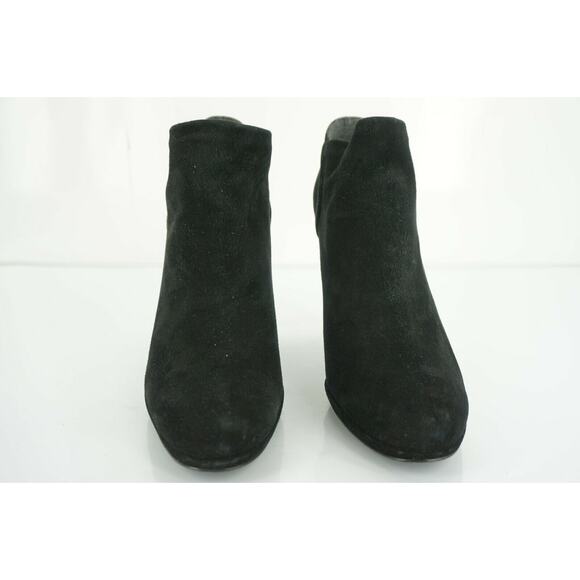 Stuart Weitzman Bluster Black Suede Ankle Booties High Heels - Picture 4 of 10